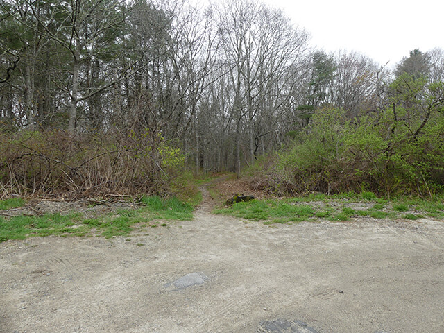 Squirrel Point Trail dirt parking area.