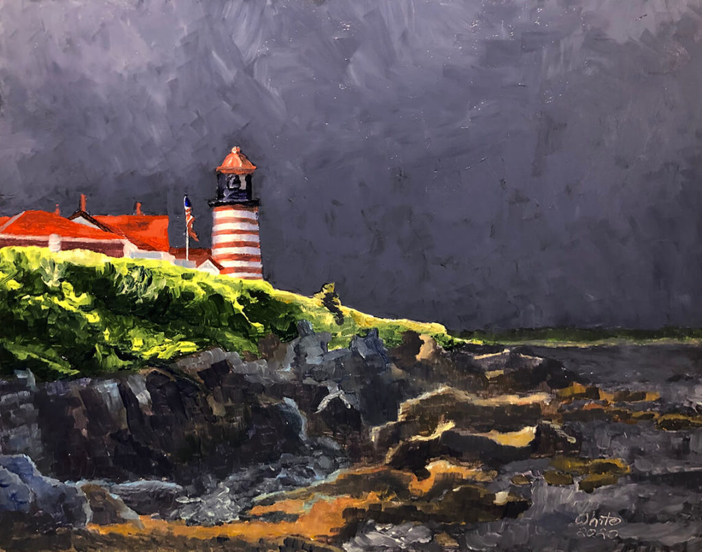 West Quoddy Lighthouse Painting by Dominic White